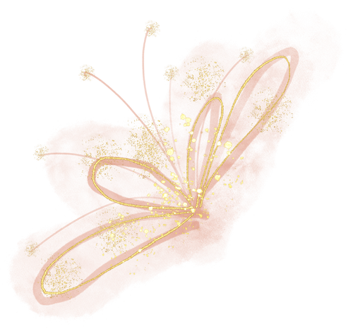 Light pink flower with gold lines